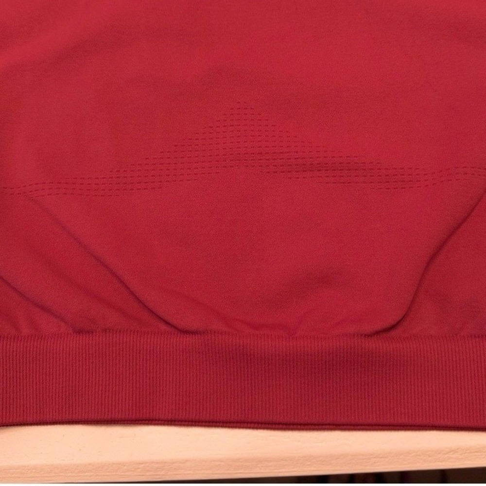 90 Degree by‎ Reflex Womens Seamless Long Sleeve Crop Top Red XL Thumbholes - Picture 3 of 8